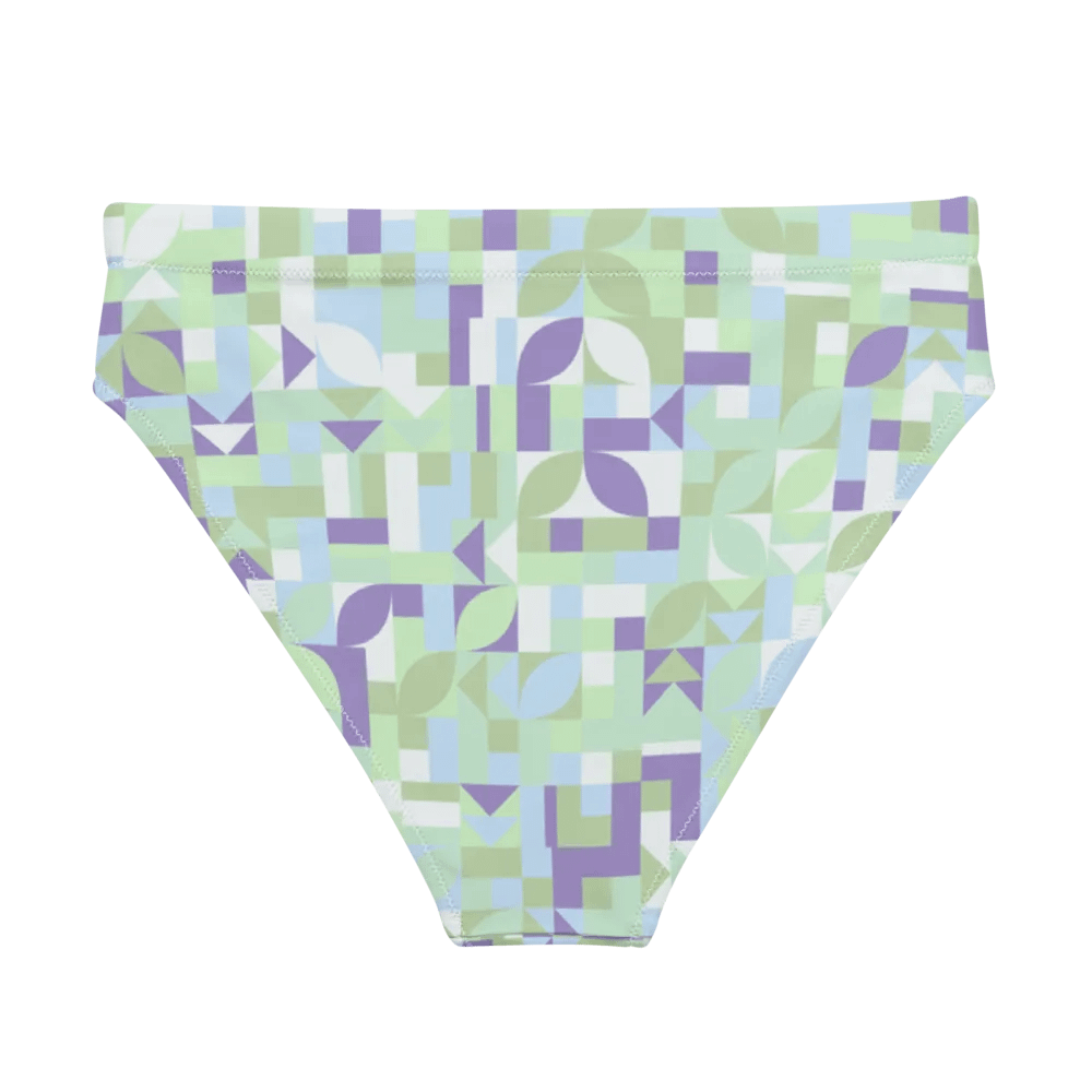 Colorful vector Pattern Design High Waisted Bikini Bottom - v15 product image (1)