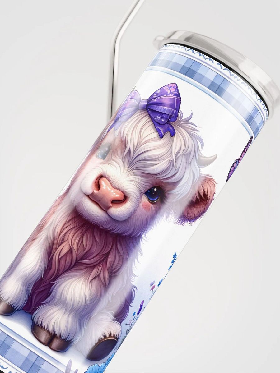 Baby Highland Cow Flower Stainless Steel Tumbler product image (9)