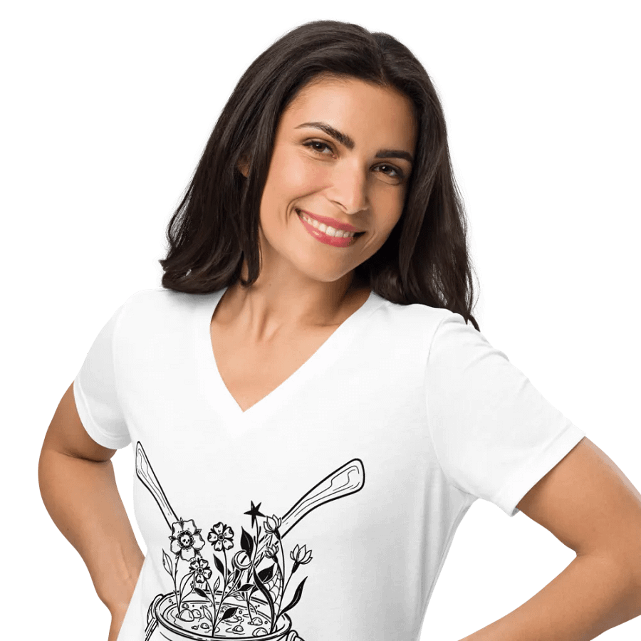 Henbane Coven Crest Bella+Canvas Women's Relaxed V-Neck T-Shirt product image (34)
