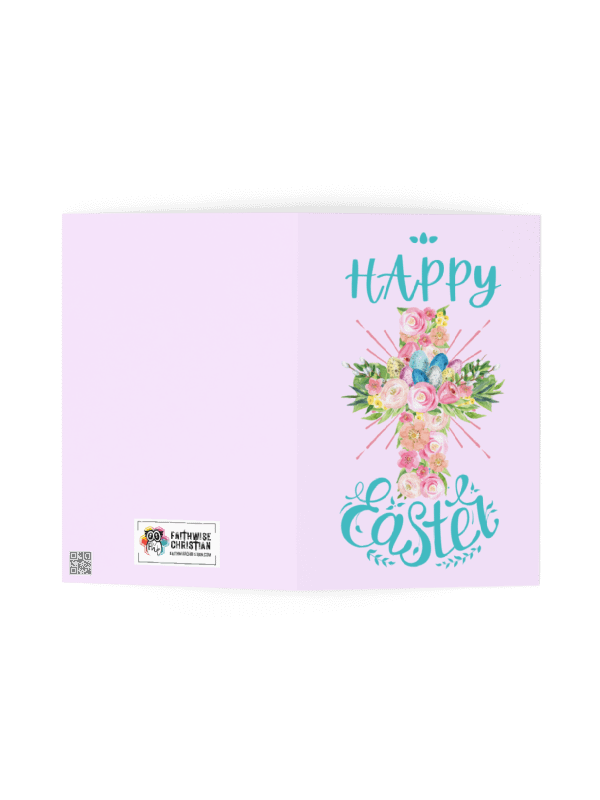 Happy Easter Floral Cross Greeting Card product image (2)
