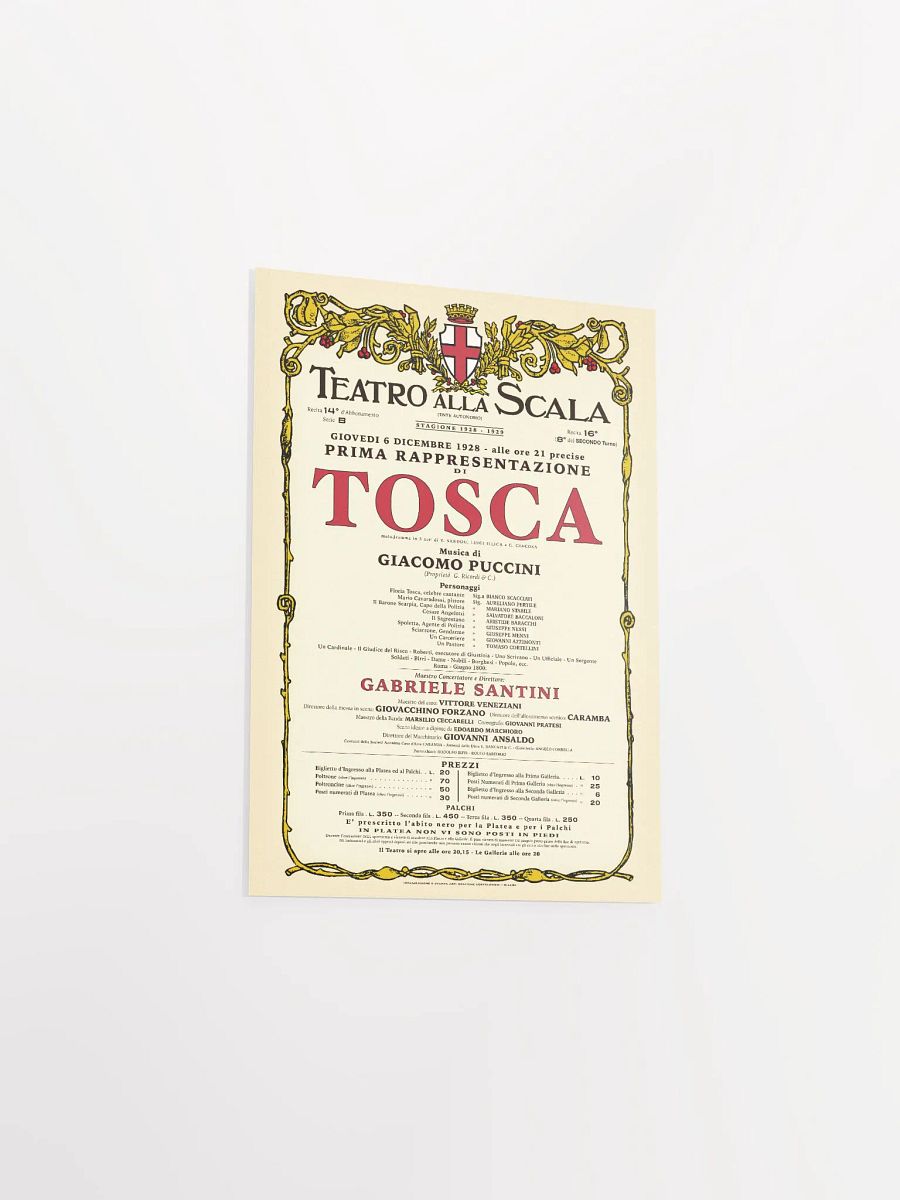Vintage-Style La Scala Tosca Opera Poster product image (11)