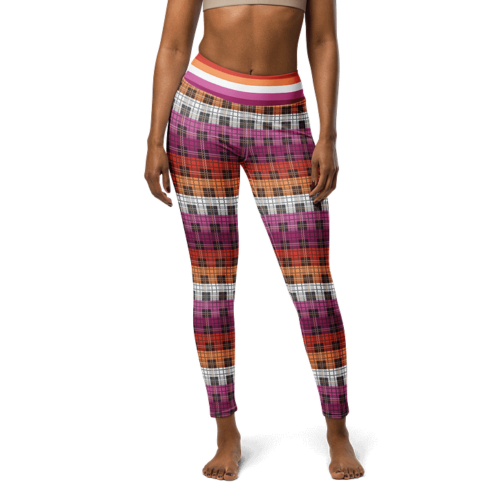 Lesbian Pride Plaid Leggings product image (1)