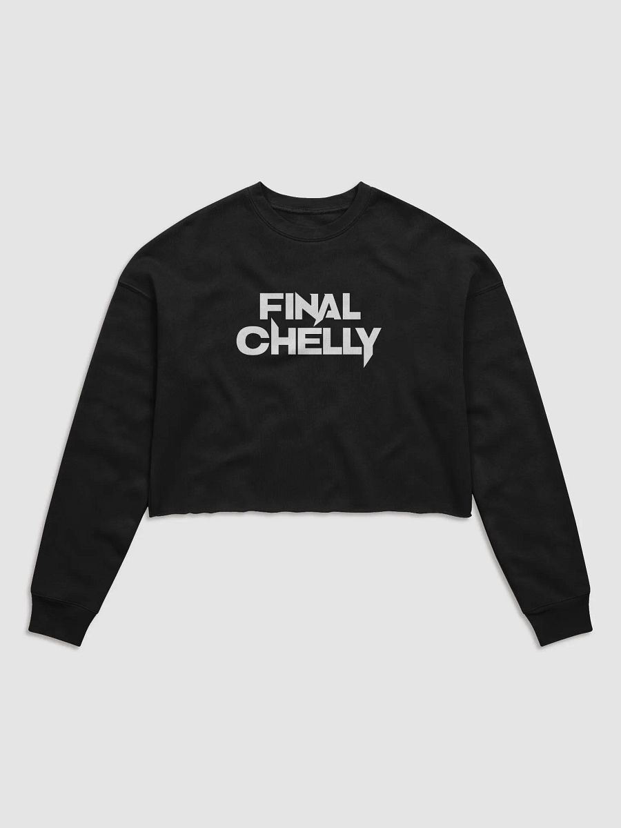 Final Chelly Logo Womens Fleece Crop Top Printed Sweatshirt product image (1)