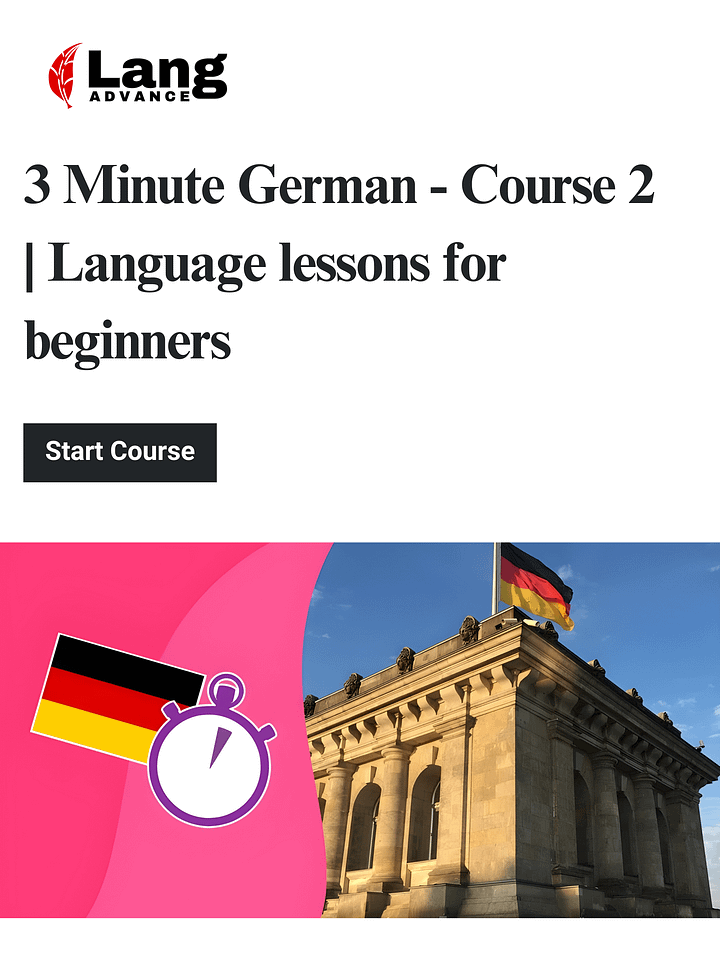 🚀 Master German Faster with "3 Minute German - Course 2" (No Grammar Headaches!) product image (1)
