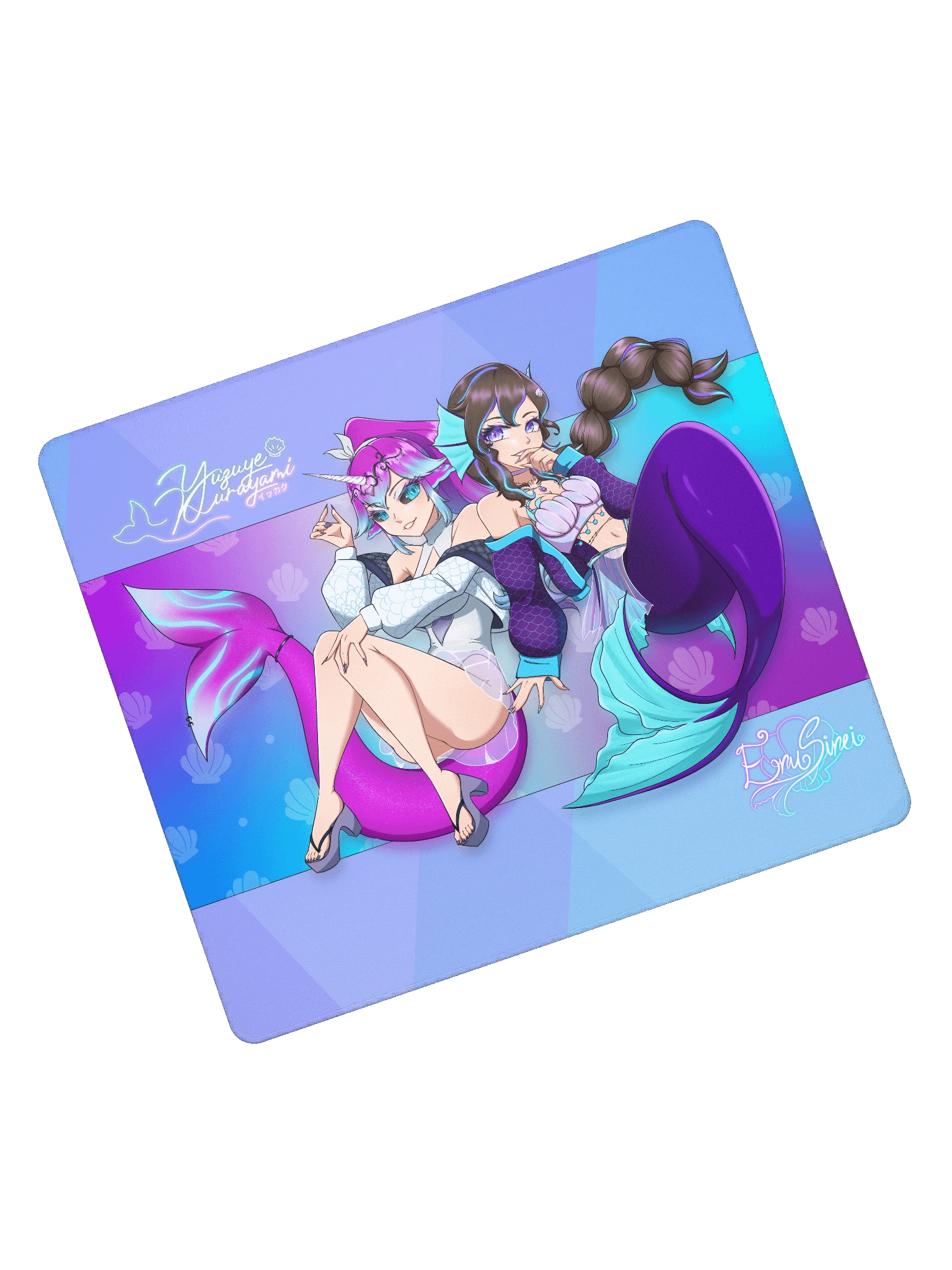 🩷Yuzu & 💜Eru 18″×16″ Gaming Mouse Pad product image (5)