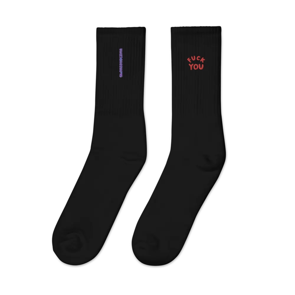 Fuck You Embroidered Socks product image (8)