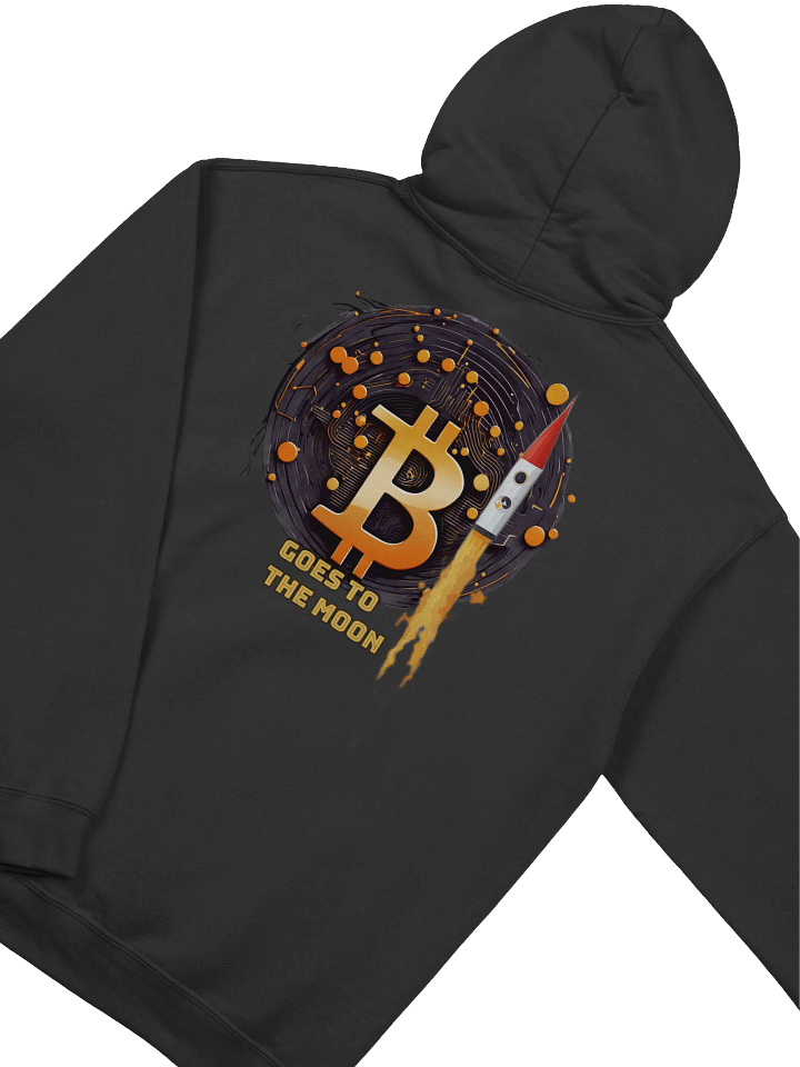 Golden Bitcoin To The Moon Hoodie, Trendy Crypto Sweatshirt, Perfect Gift for Bitcoin Lovers product image (2)