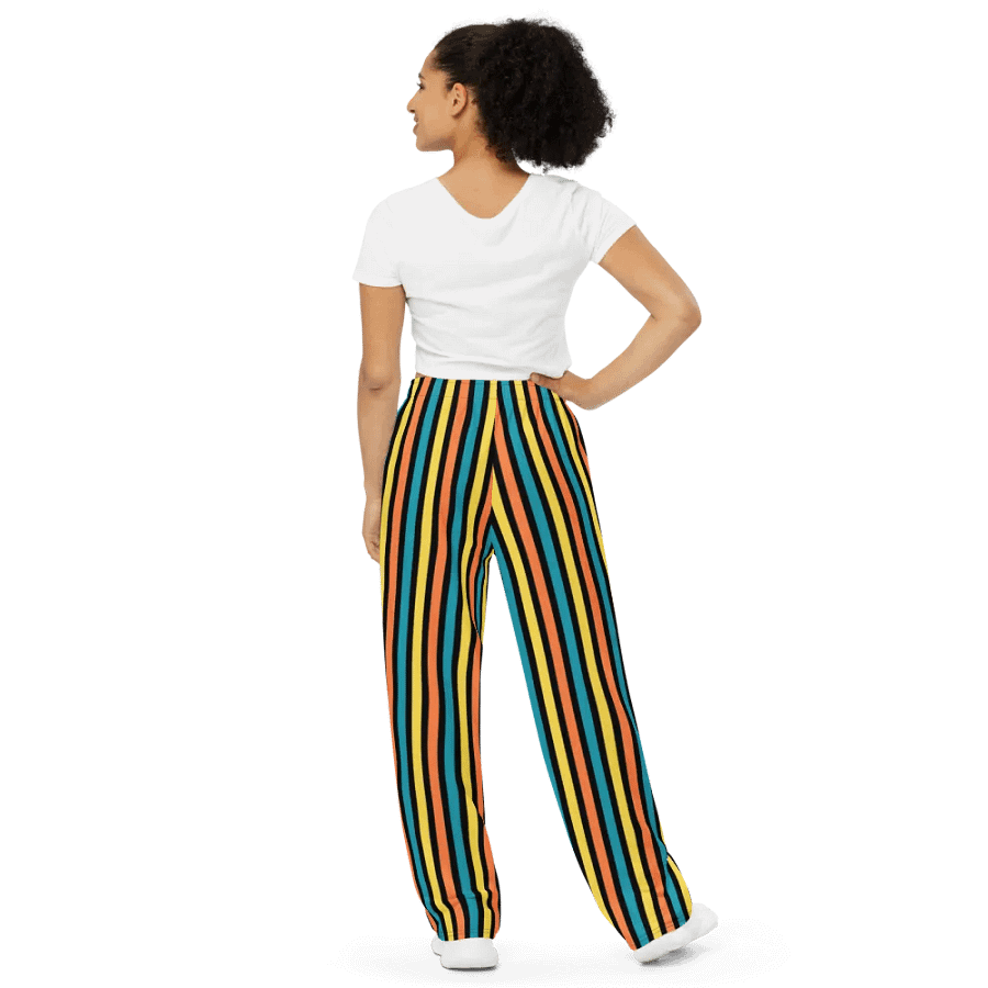 Colorful Stripe Wide-Leg Pants product image (3)