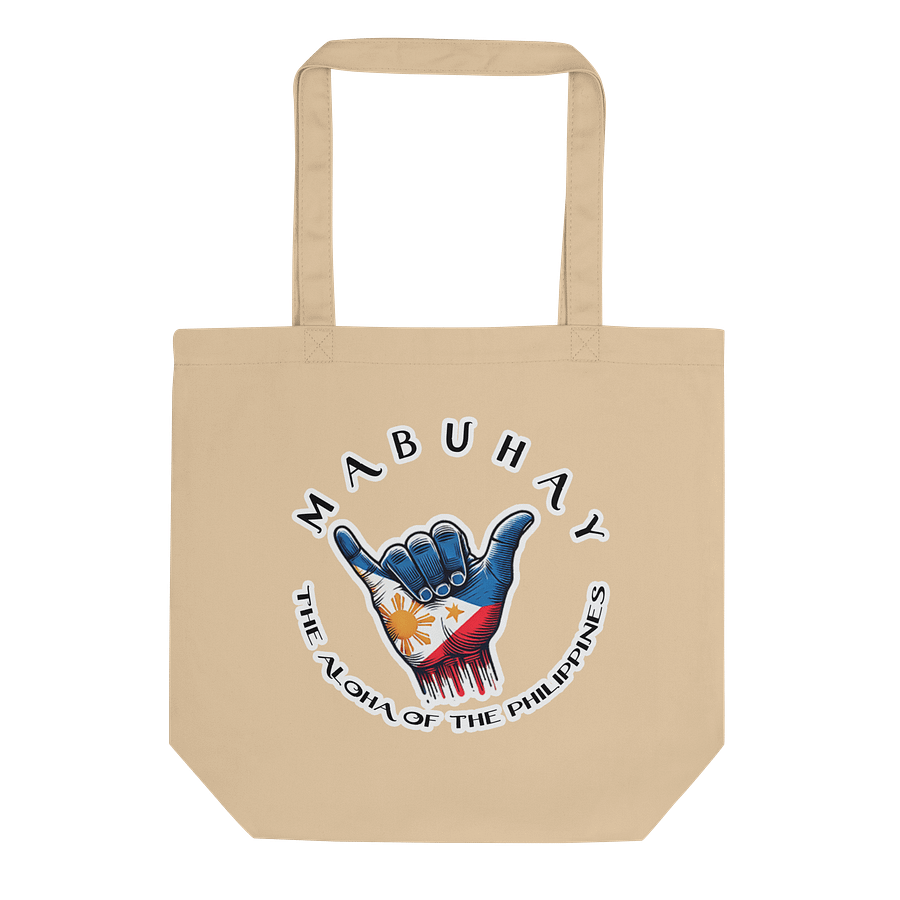 MABUHAY THE ALOHA OF THE PHILIPPINES TOTE: VERSATILE USE, ORGANIC TOTE BAG, PHILIPPINES SHAKA LOGO product image (2)