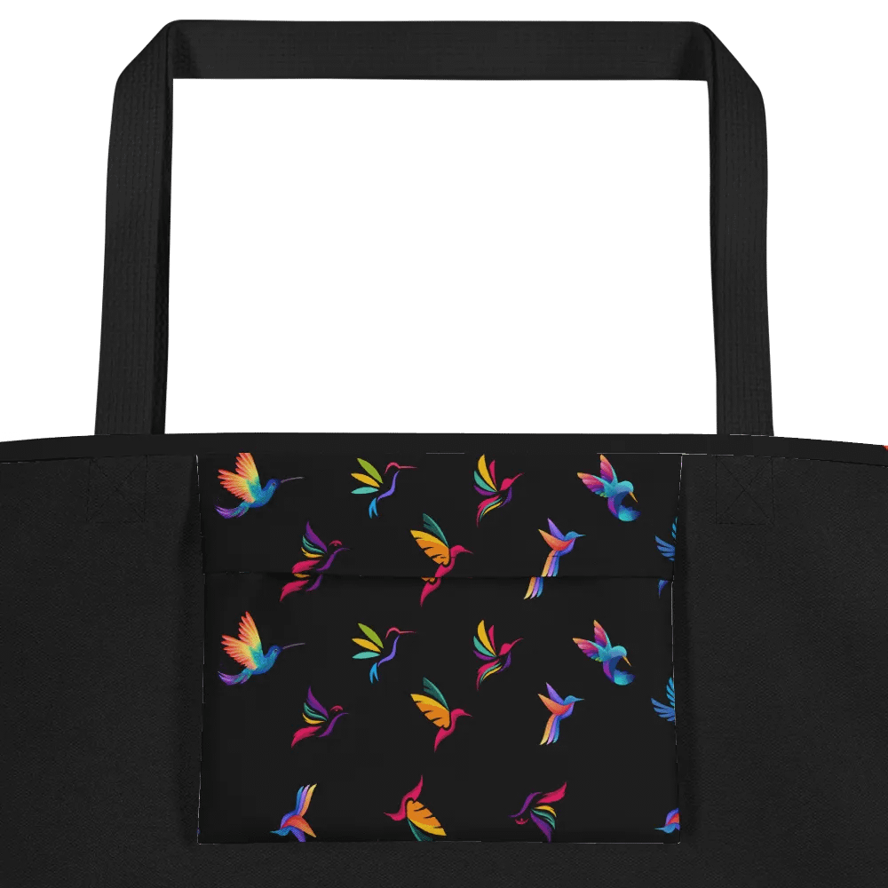 Vibrant Flight Large Tote Bag for hummingbird lovers product image (2)