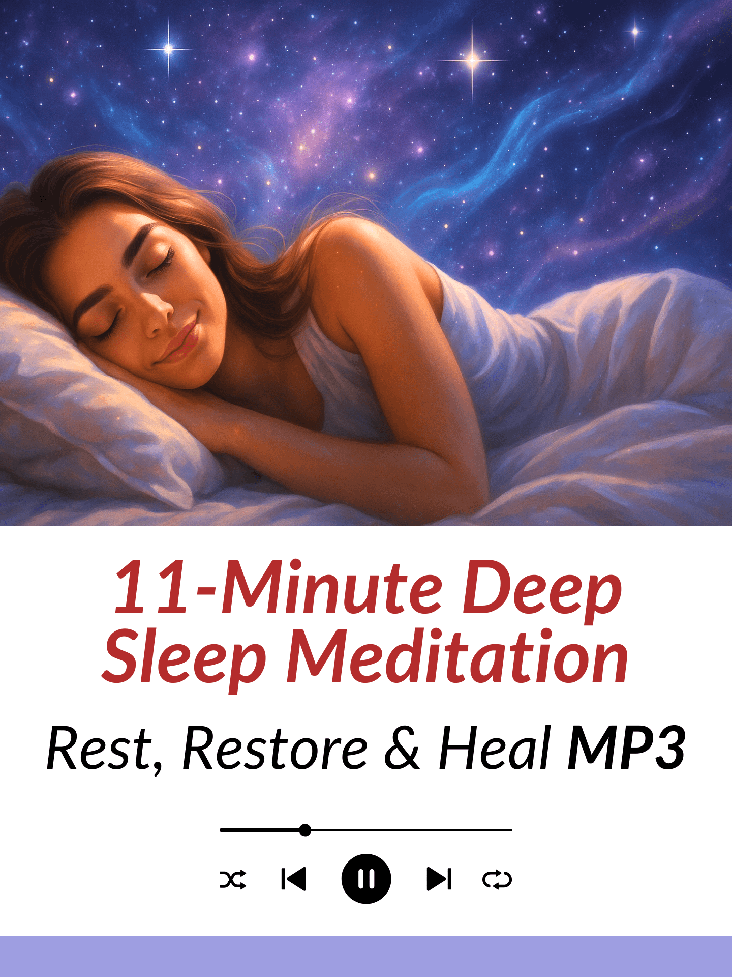 II-Minute Deep Sleep Meditation - Rest, Restore & Heal | MP3 Audio Download product image (1)