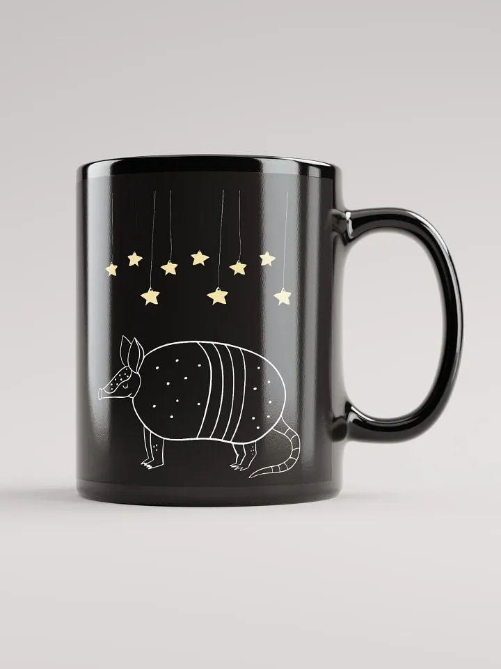 Starry Armadillo | Black Glossy Mug product image (1)