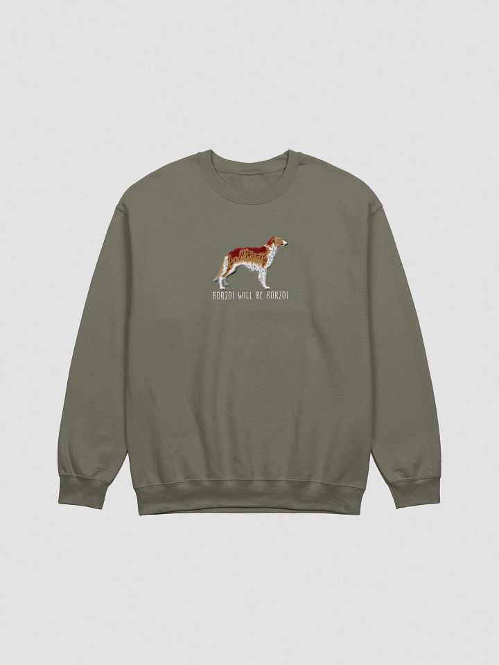 Borzoi Will Be Borzoi Sweatshirt (Embroidered) of a Borzoi(Sable) product image (13)