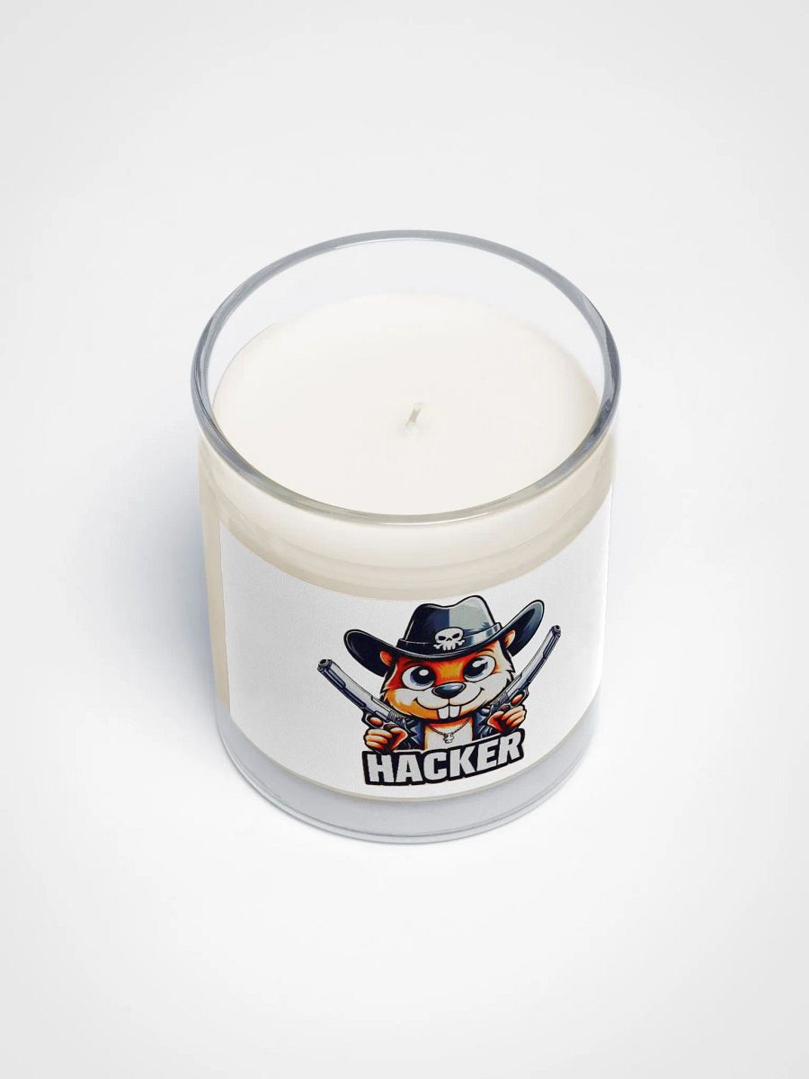 Hacker's Soy Wax Candle In A Clear Glass Jar product image (3)