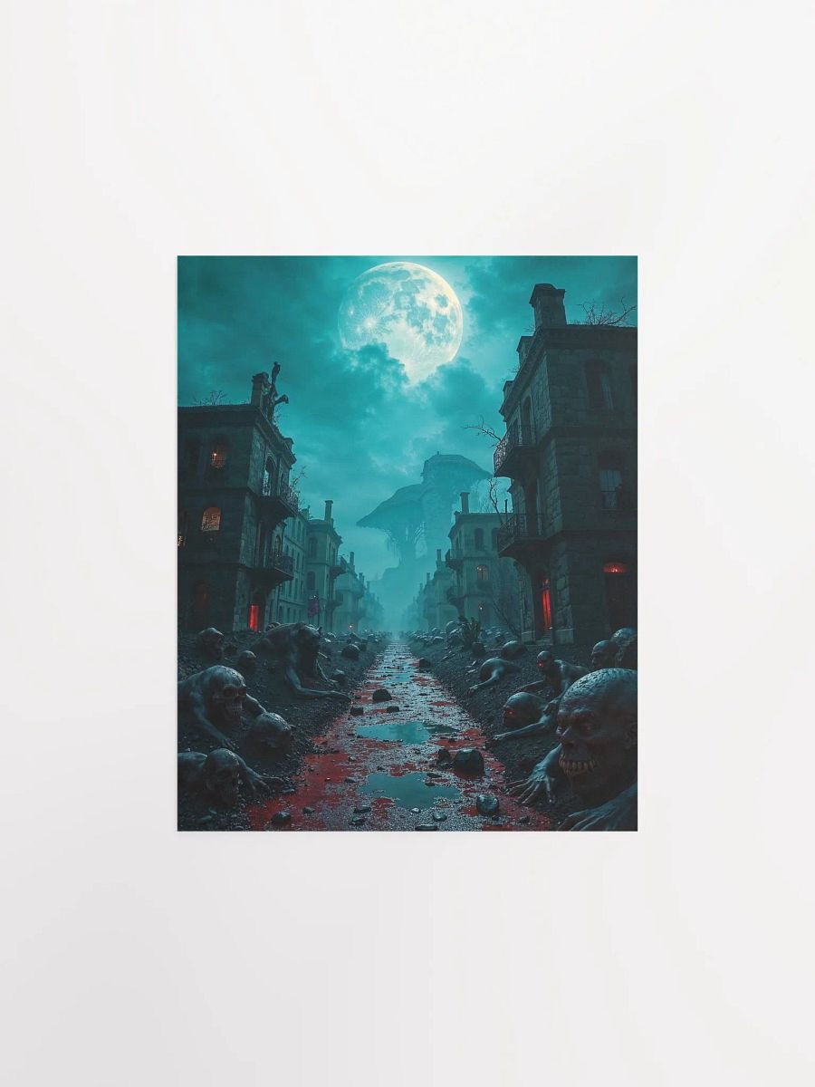 Eerie Moonlit Street Poster product image (1)