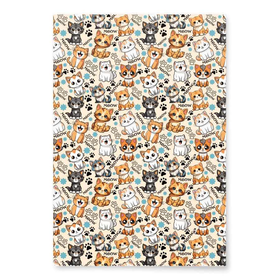 Meow Magic Wrapping Paper - Papaya Whip product image (2)