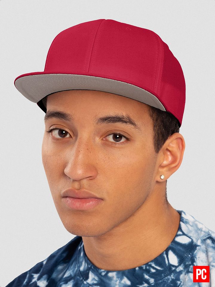 Plain Color Red Wool Blend Snapback Cap product image (2)