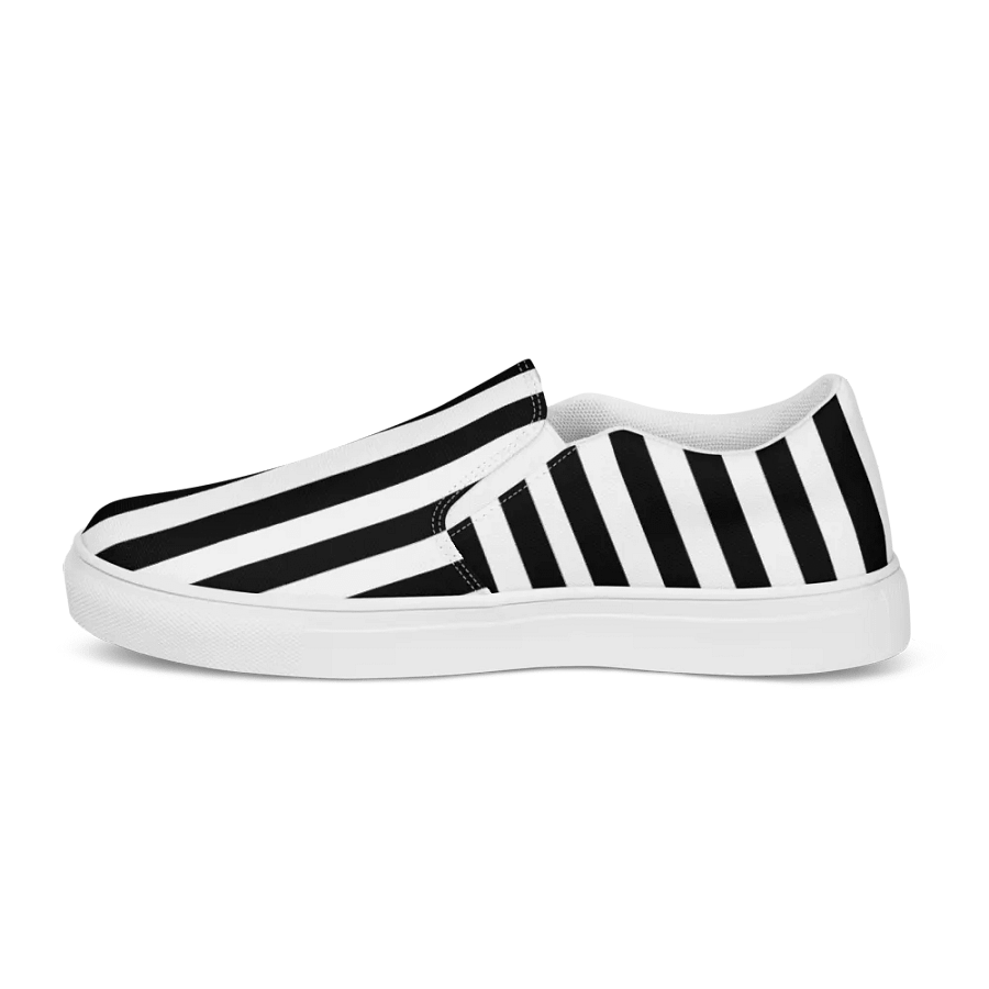 Black And White Striped Men's Shoes product image (7)