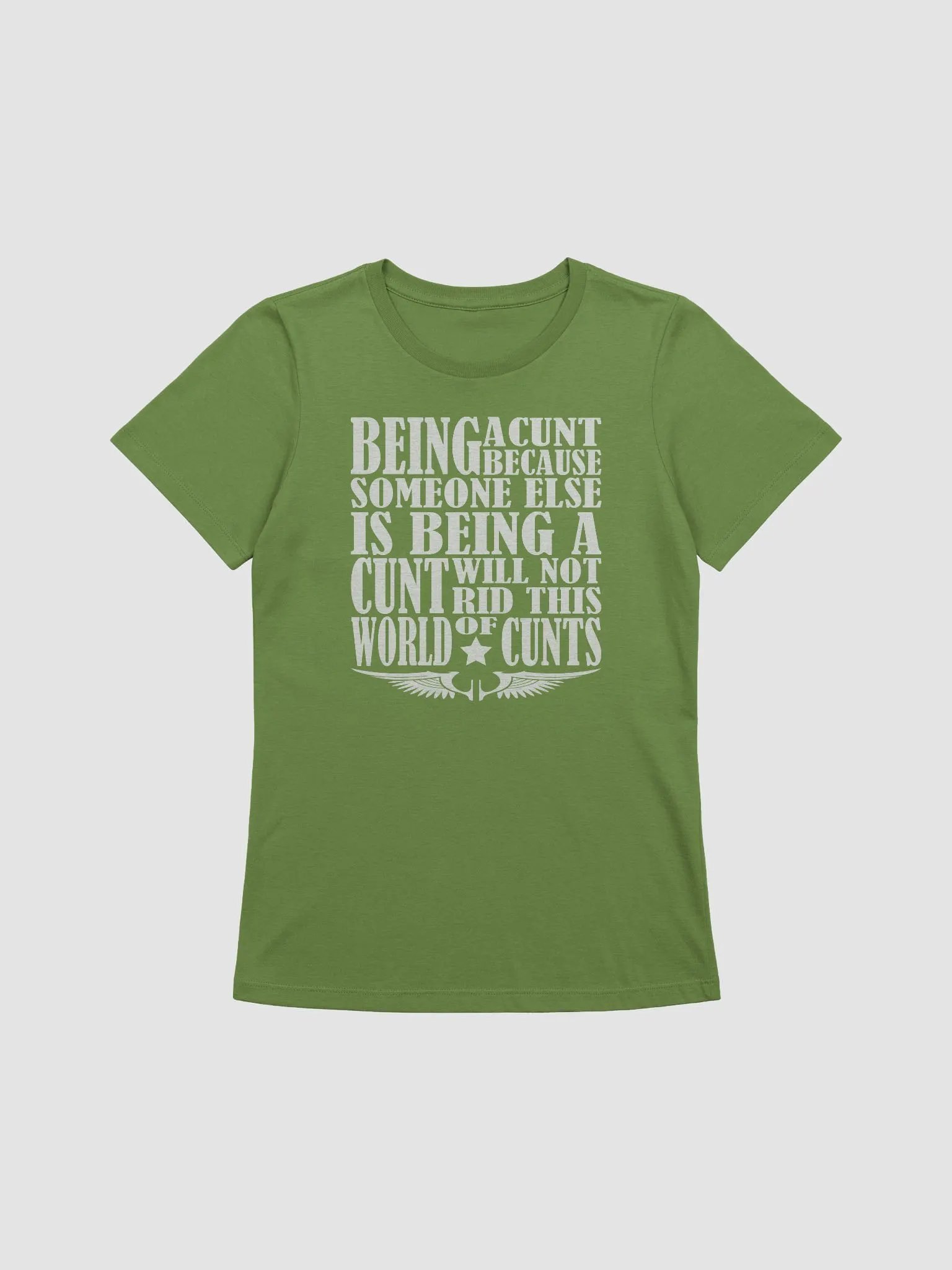 Stop Being A Cunt - White Lettering - Bella+Canvas Women's Supersoft Relaxed-fit T-Shirt product image (2)