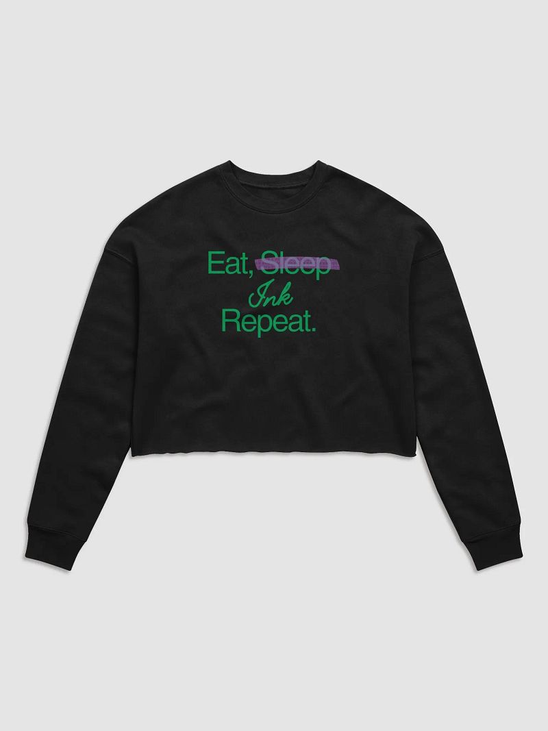 "Eat Ink Repeat" Cropped Sweater