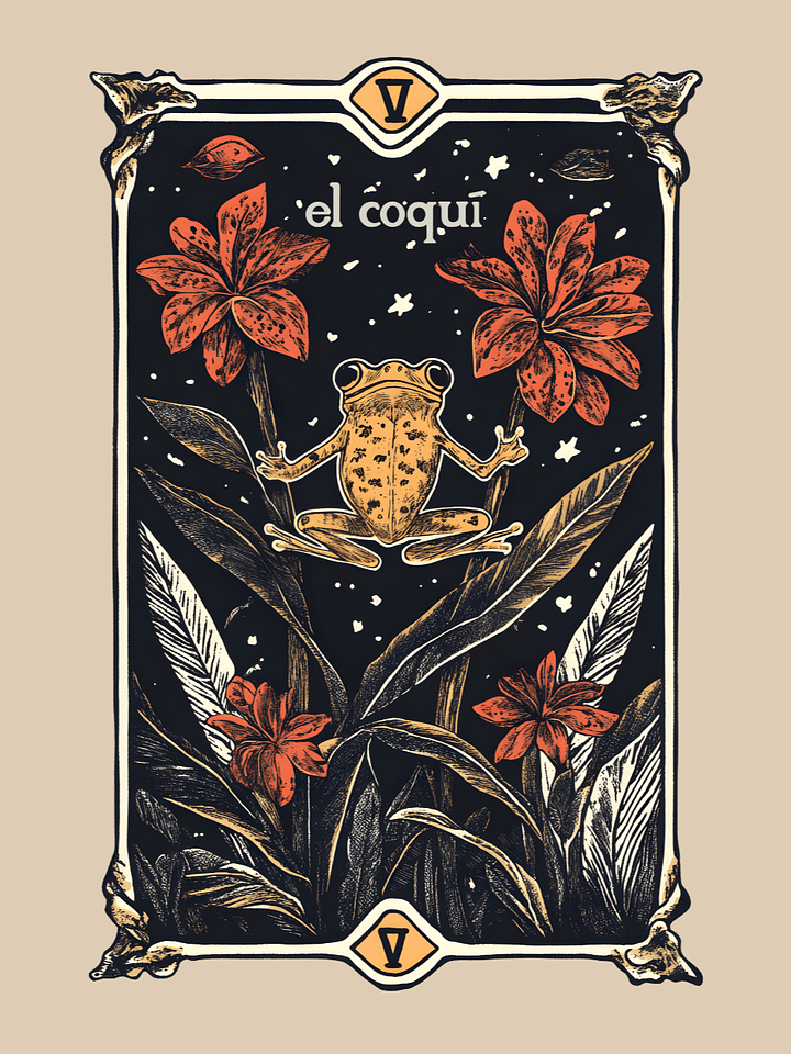 El Coquí Carta Tarot Camiseta Unisex product image (1)
