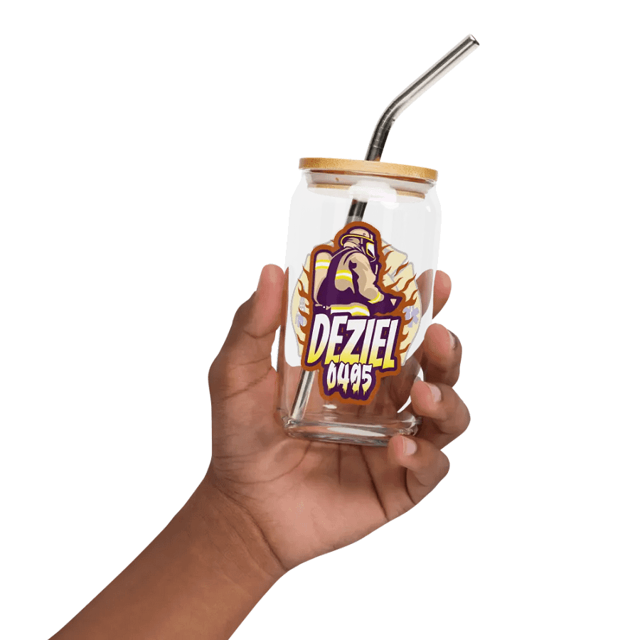 Can-Shaped Glass with Lid & Straw product image (8)