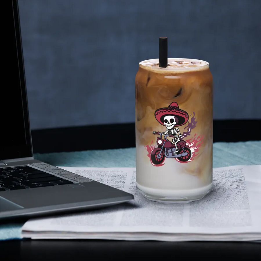 Bone to be Wild 16oz Can-Shaped Drinking Glass product image (8)