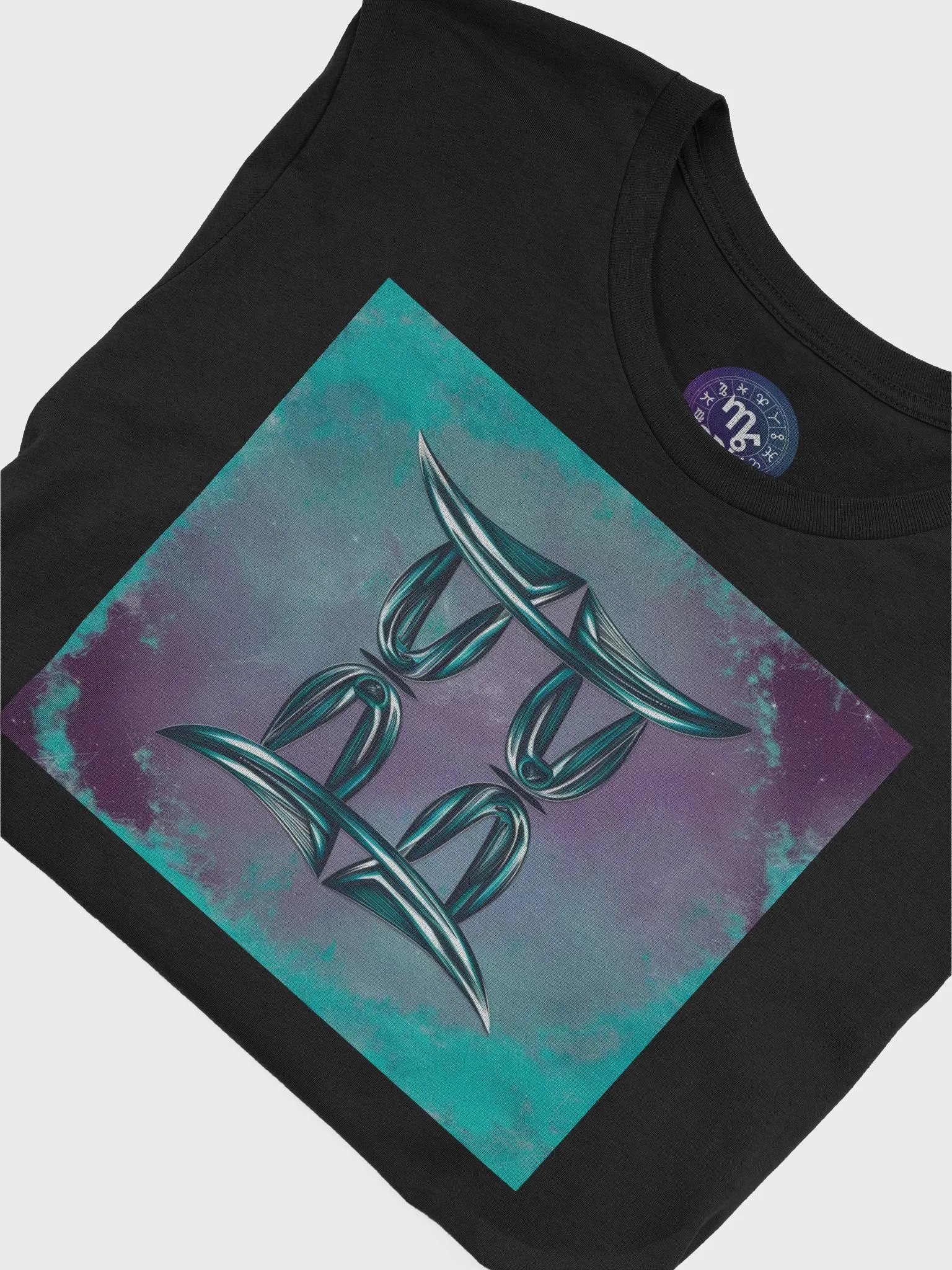 Gemini Zodiac Unisex T-Shirt - Abstract Cosmic Design, Exclusive Astrology Gift product image (7)