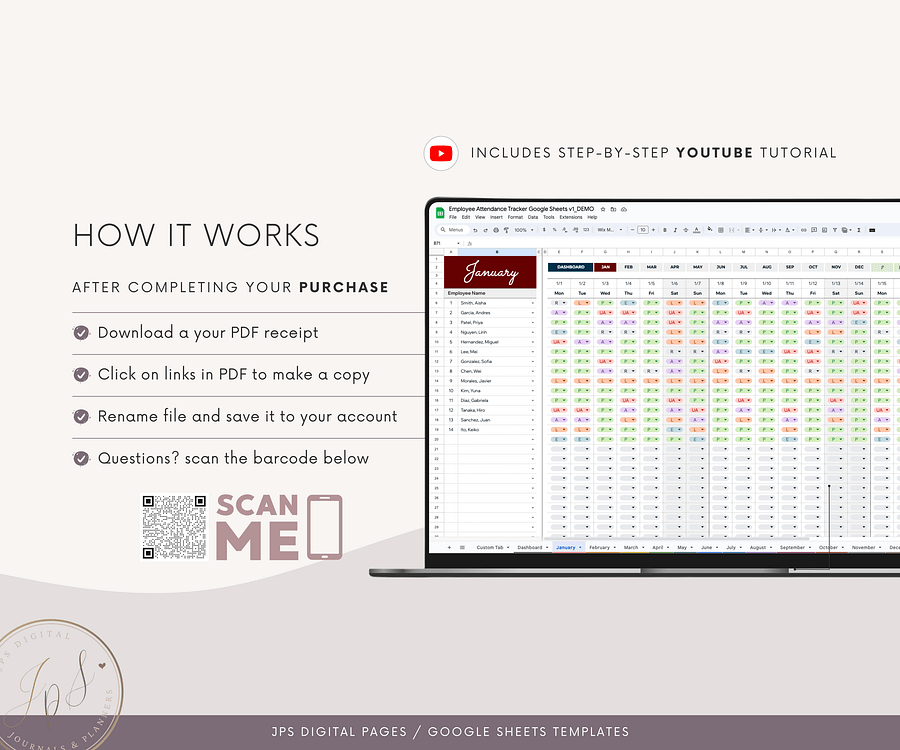 Employee Attendance Tracker & Dashboard product image (10)