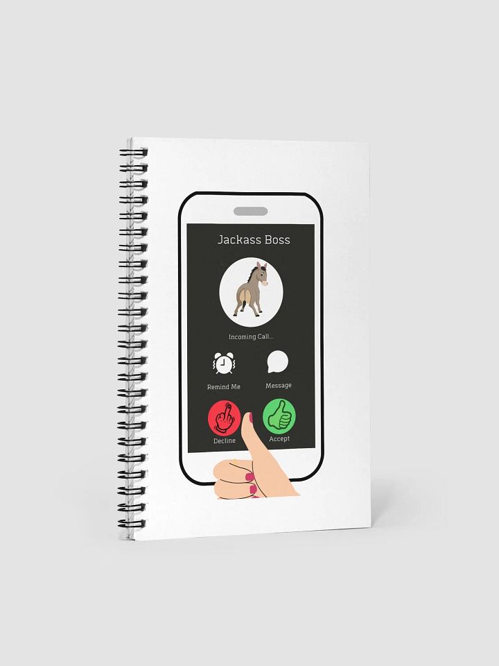 When The Boss Calls - Funny Design Spiral Notebook product image (1)