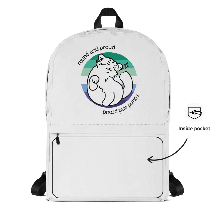 Round and Proud Manul Gay MLM Version - Backpack product image (2)