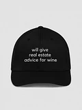 Will give real estate advice for wine hat product image (1)