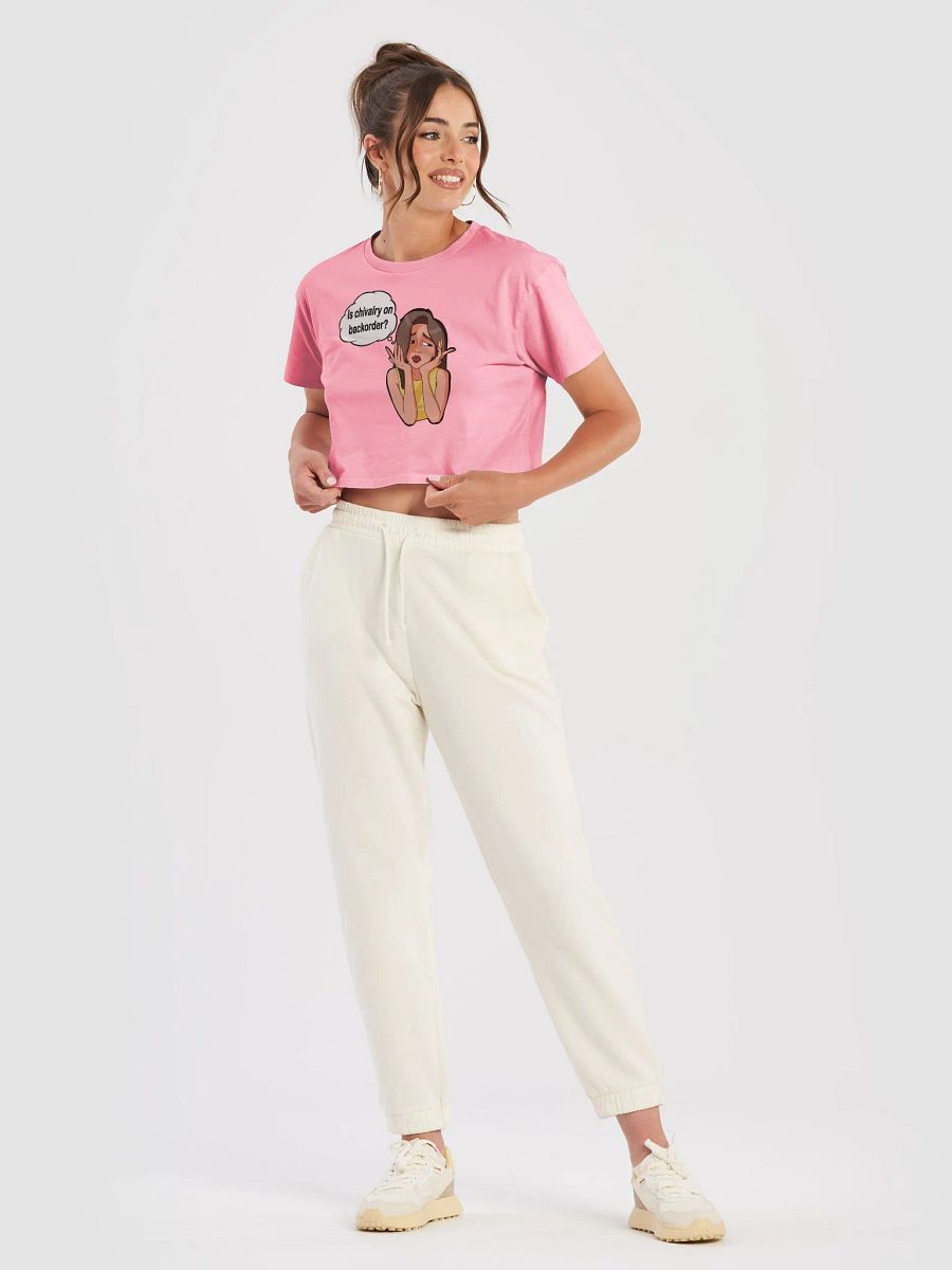 Is Chivalry On Backorder? - premium CROP t-shirt product image (3)