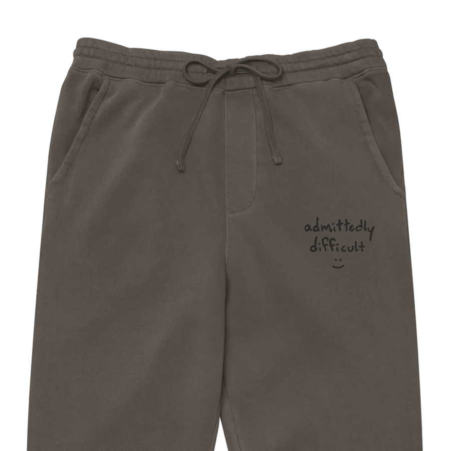 admittedly difficult (black thread) pigment dyed sweatpants product image (2)
