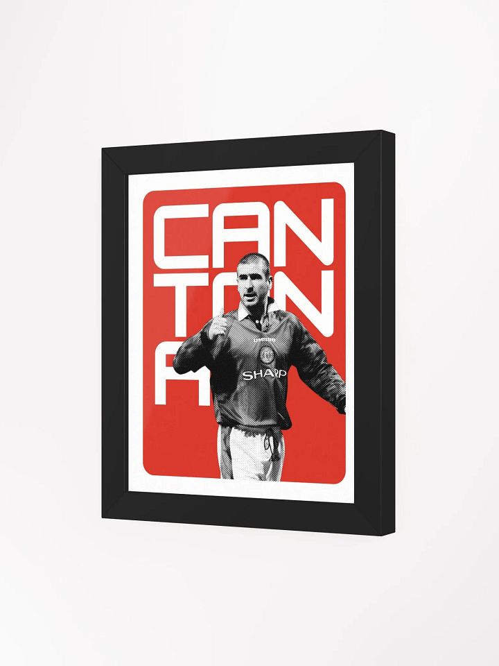 Eric Cantona BW Manchester United Name Art Framed Print product image (2)
