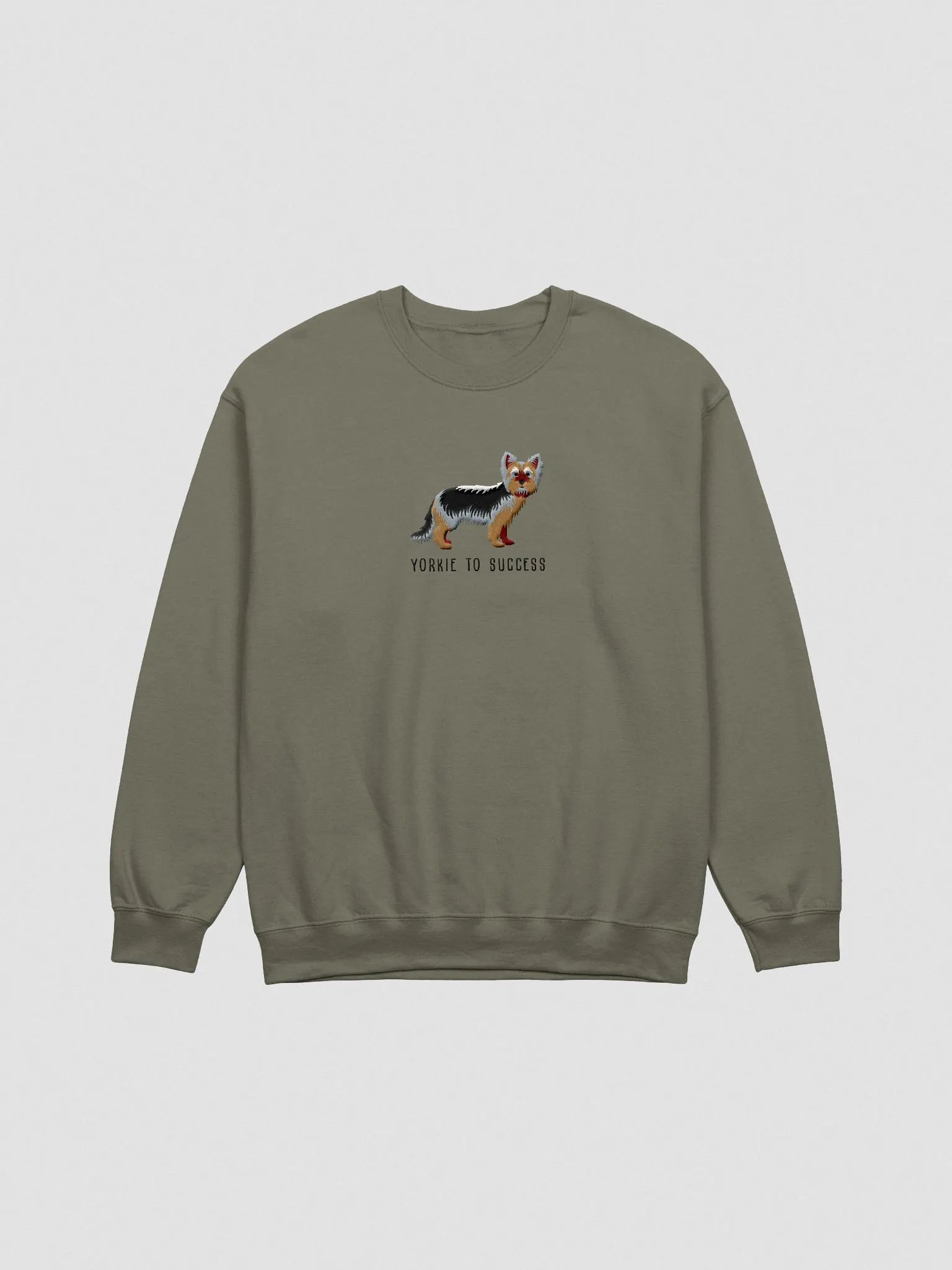 Yorkie to Success Sweatshirt (Embroidered) of a Yorkshire Terrier product image (4)