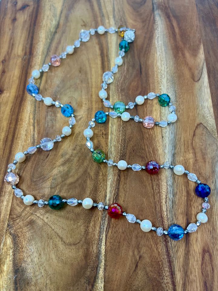 Handmade Convertible Necklace (Rainbow Crystal) product image (2)