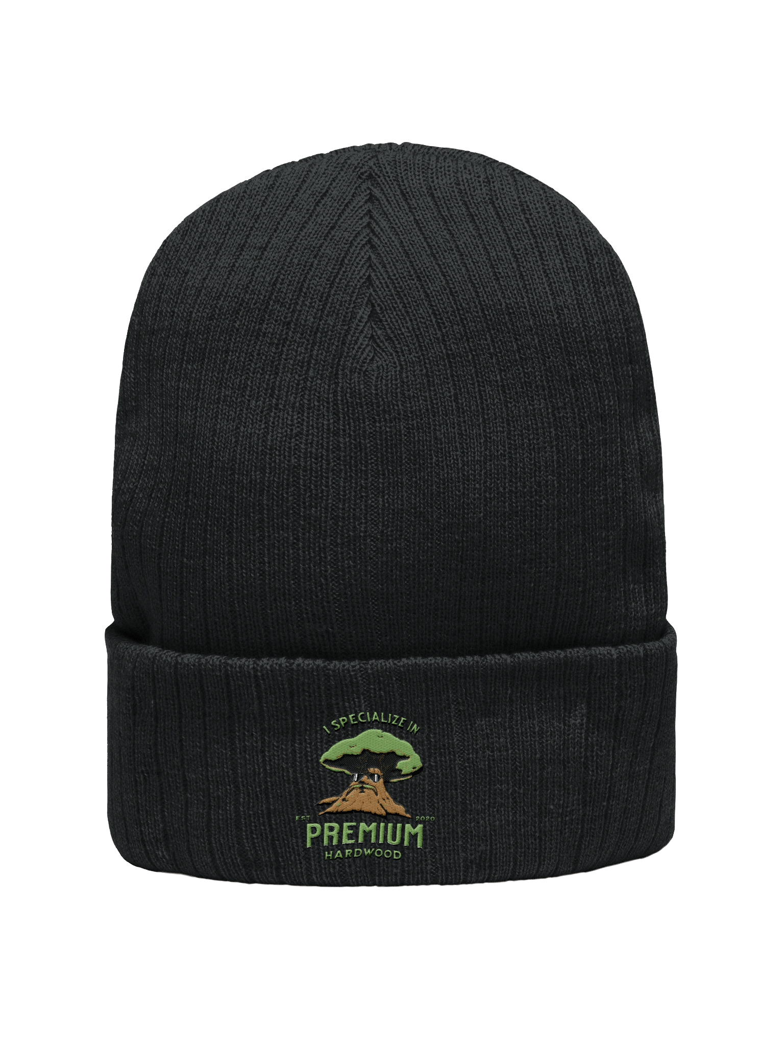 Premium Hardwood Embroidered Atlantis Ribbed Knit Beanie product image (6)