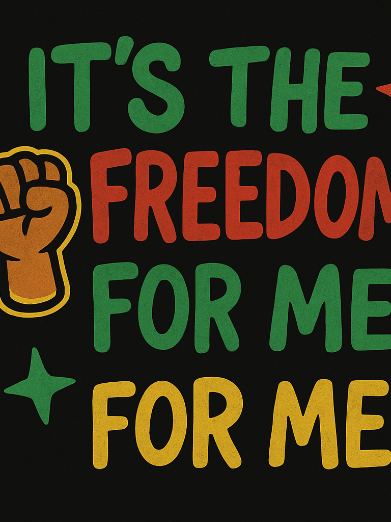 It’s the Freedom for Me - Neon Juneteenth Tumbler product image (1)