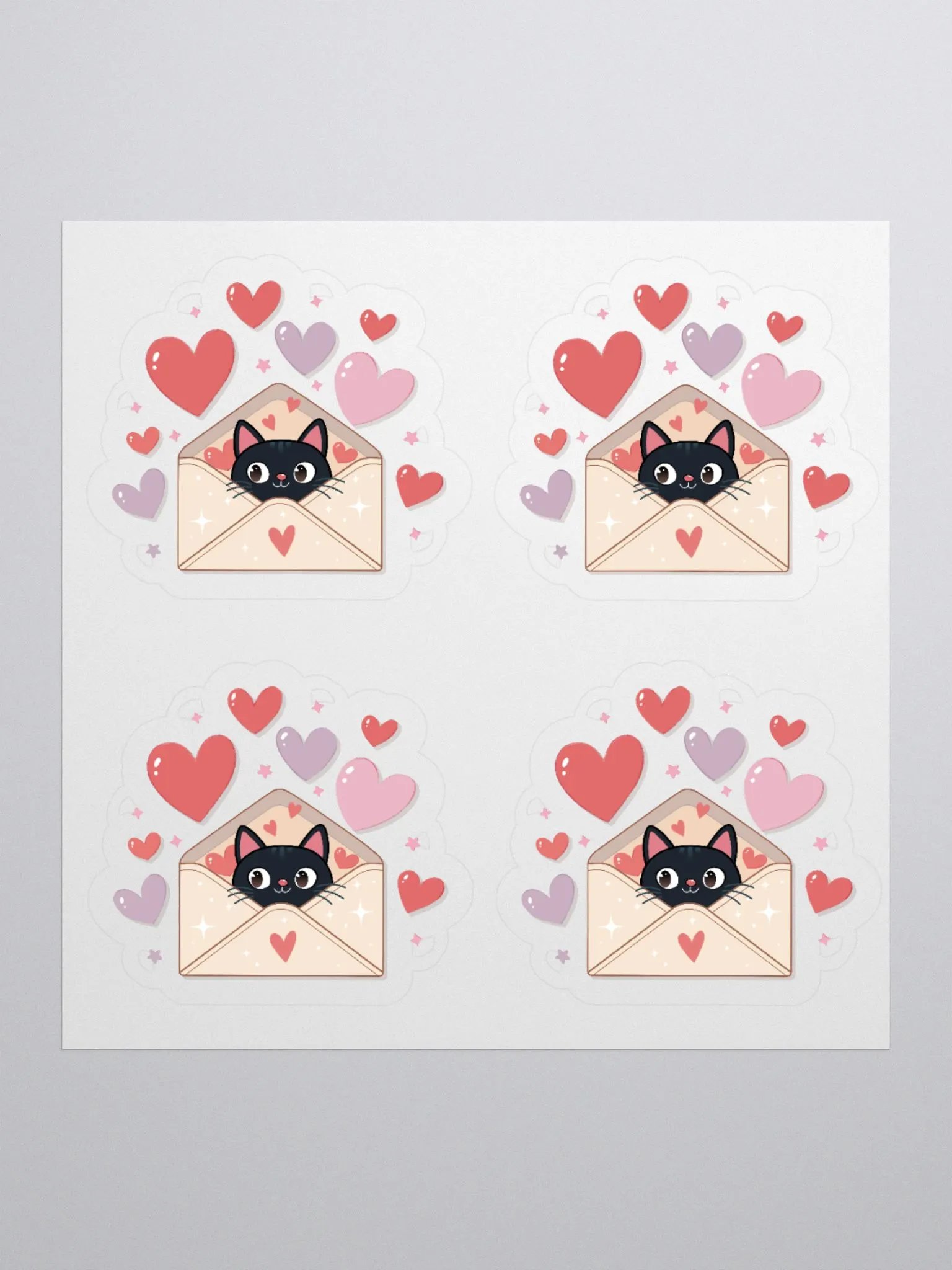 Feline Valentine Envelope - sticker product image (2)