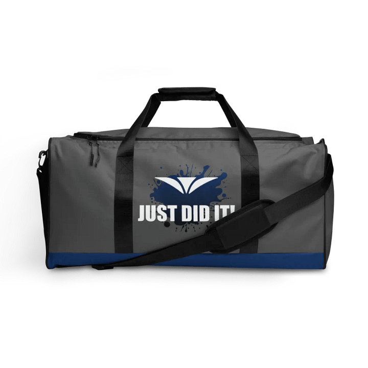 Just Did It! Blue Splatter Gray Duffle Bag product image (1)