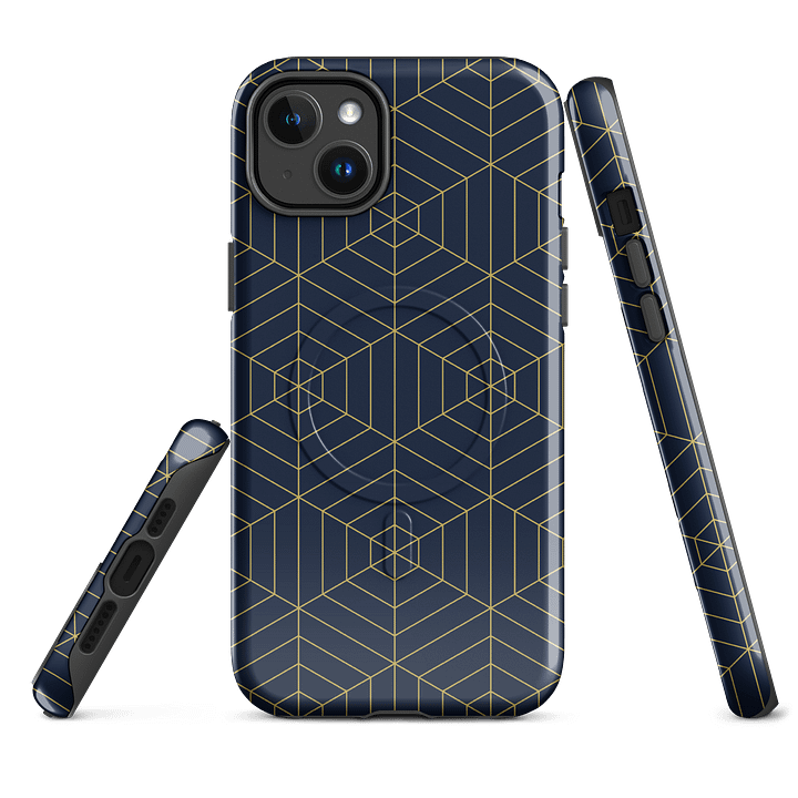 Golden Cubes Geometric iPhone® Tough Case product image (2)