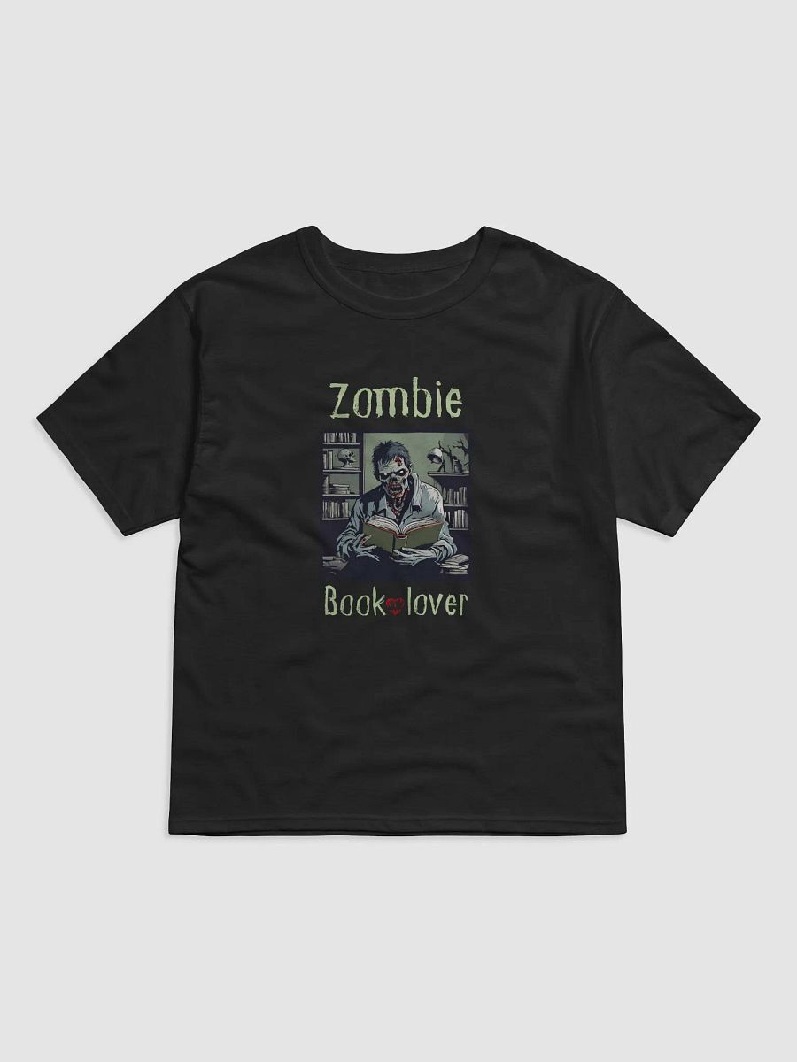 Zombie Book Lover Black Relaxed T-shirt product image (1)