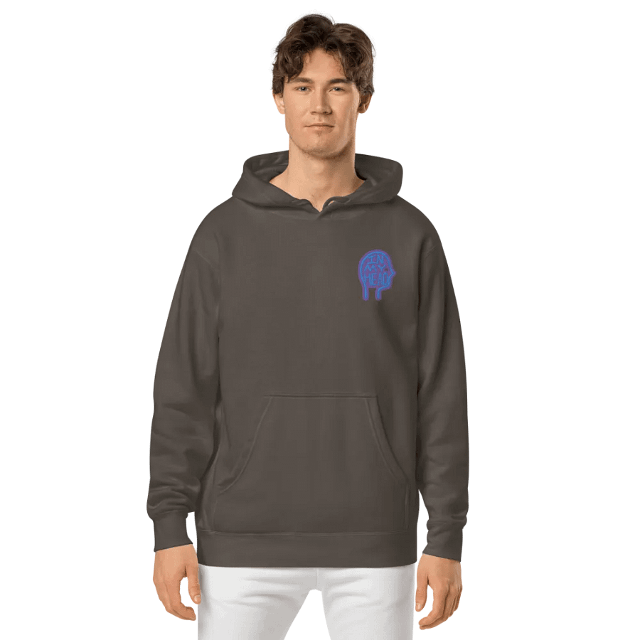 In My Head (L.C. violet design) embroidered pigment hoodie product image (2)