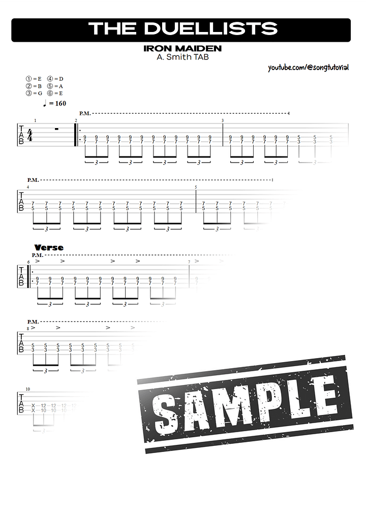 The Duellists PDF TAB + Backing Track MP3 product image (2)