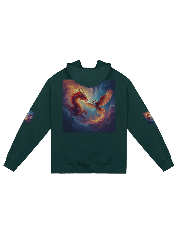 Fiery Dragon and Phoenix Owl Oversized Hoodie product image (2)