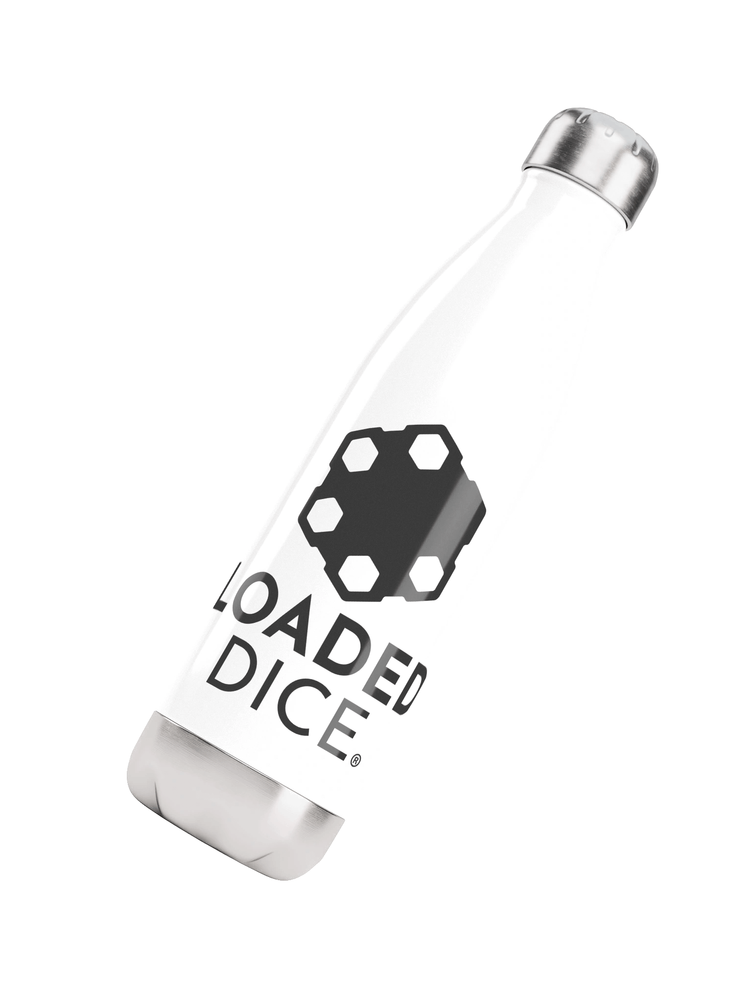 Loaded Dice Stainless Steel Water Bottle White product image (4)