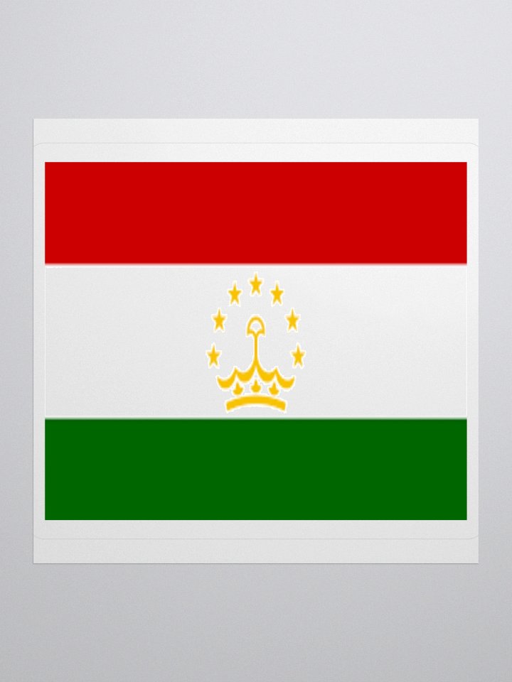 Exclusive Tajikistan Flag Kiss-Cut Stickers - High-Quality Vinyl, Multiple Sizes product image (2)