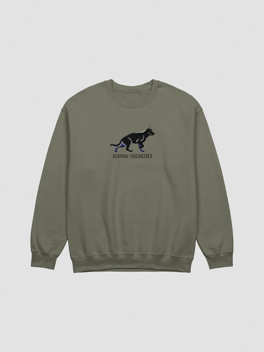 German-Engineered Sweatshirt (Embroidered) of a German Shepherd(Black) product image (7)