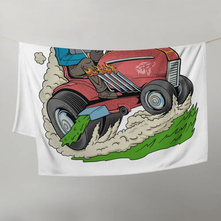Lawnmower Mic | Throw Blanket product image (9)